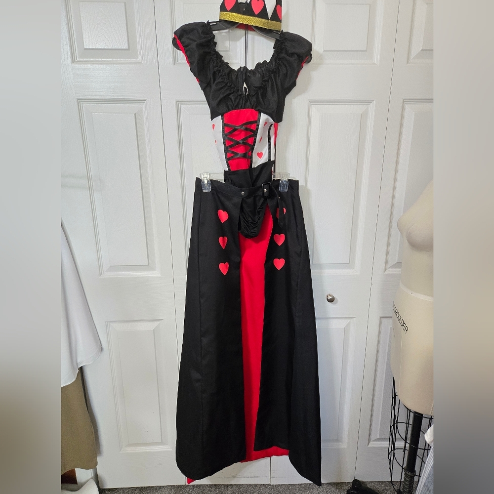 Black and Red Heart Accent Maxi Dress - Women